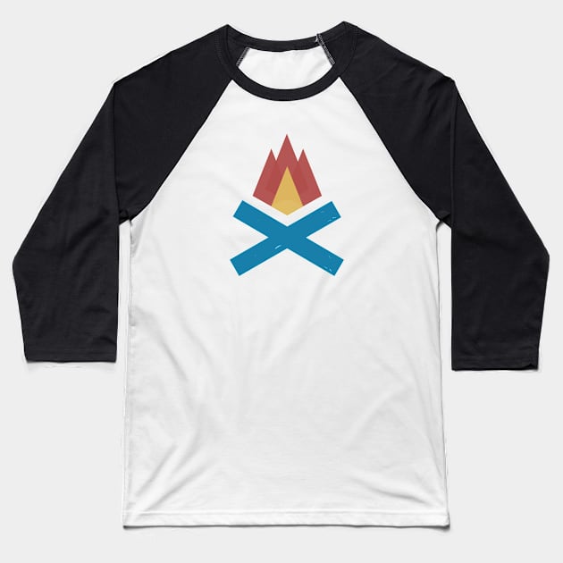 Campfire Baseball T-Shirt by Art Cube